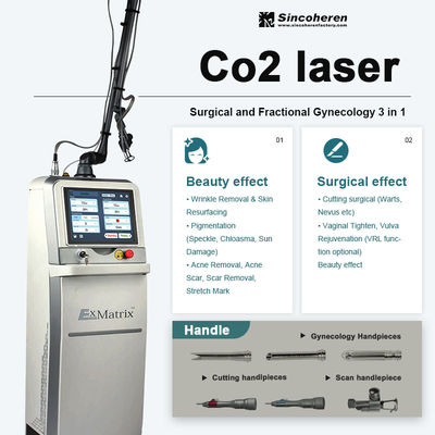 Bout droit partiel Mark Removal de retrait de cicatrice de machine de laser de CO2 de refroidissement à l'air